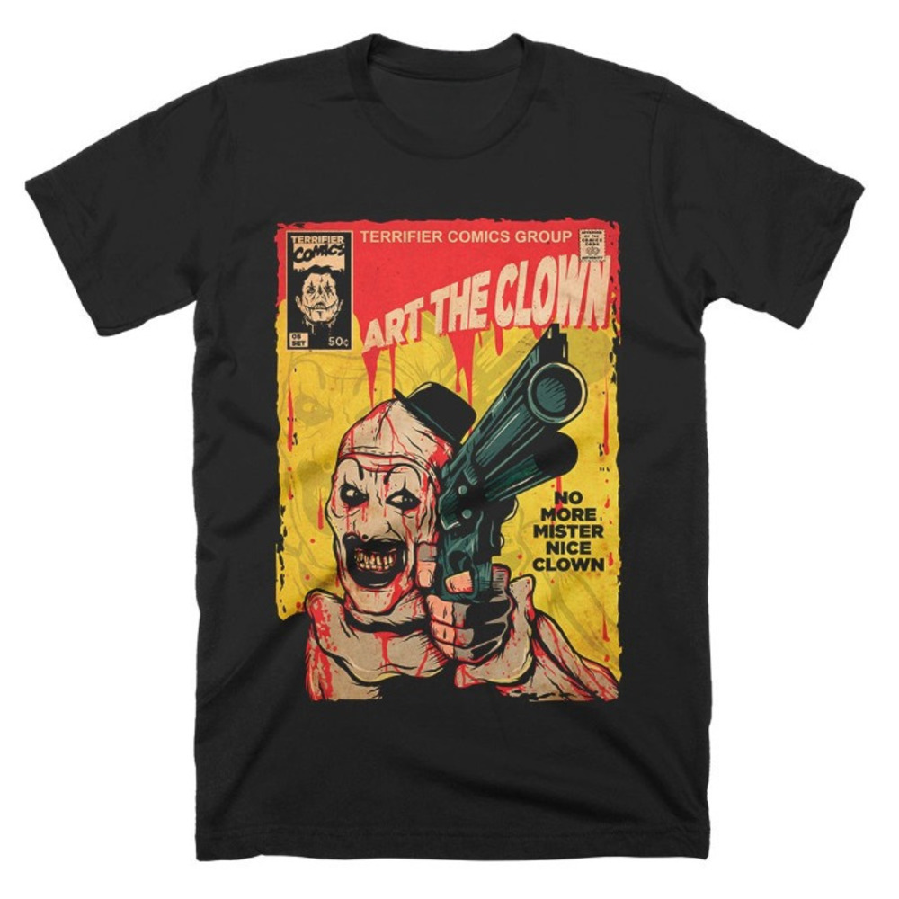 Terrifier Mister Nice Clown T-shirt, Horror Movie Graphics T-shirt